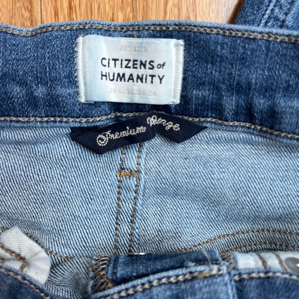 Citizens of Humanity Jeans Isola Cropped Boot Button Fly Raw Hem Size 25 - Picture 7 of 12